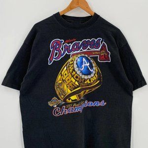 Vintage MLB Atlanta Braves World Series Champions Ring Shirt, Atlanta Braves Shi